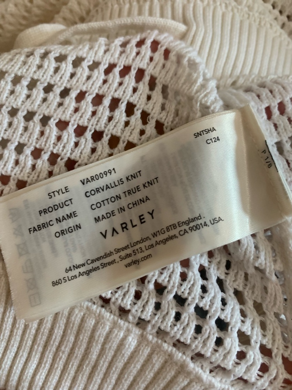 Varley Corvallis Knit Sweater Anthropologie White Open Knit new Without Tags XL - Picture 11 of 12